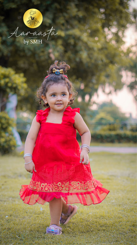 Girl's Red Frock