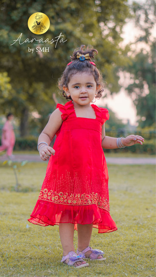 Girl's Red Frock